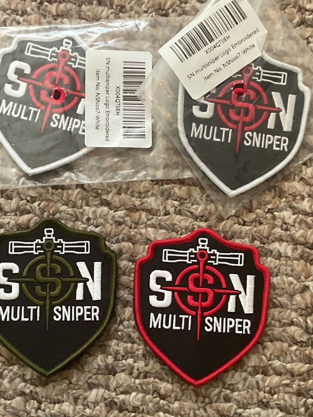 Multi sniper patches embroidered